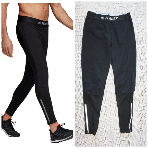 ADIDAS Terrex Agravic Tight Runnings Men's Pants Size 36"/S Elastic waistband - Picture 1 of 12